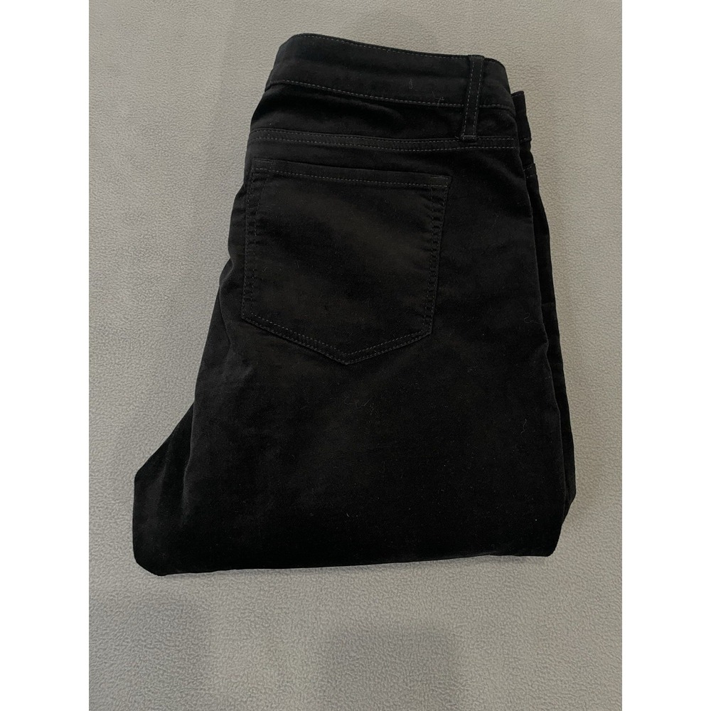 Loft Black Velour Pants Womens Size 10 32x29 Skinny Curvy